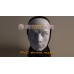 (DM506)PVC white human face mask fetish wear